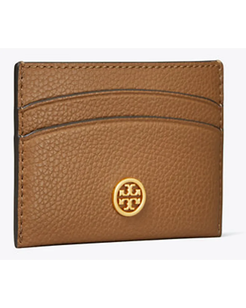 Tory Burch Robinson Pebbled Card Case Tiger's