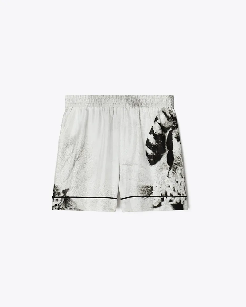 Tory Burch Damen Camp Shorts aus Seide Gray