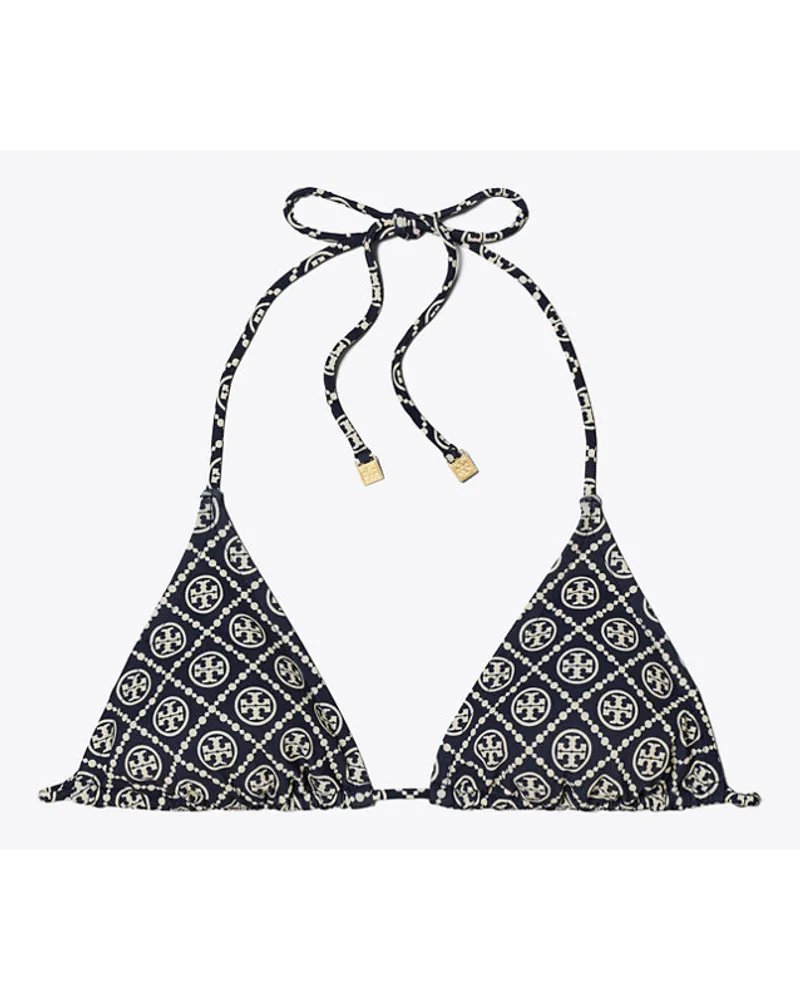 Tory Burch T Monogram Printed String Bikini Top T