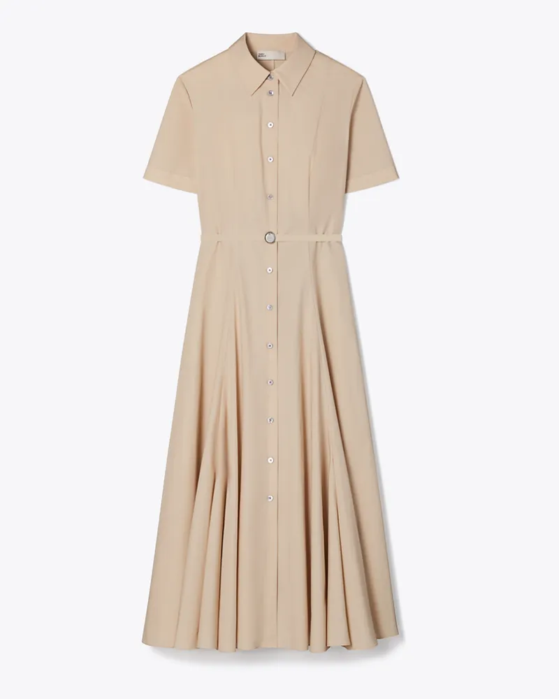 Tory Burch Damen Cotton Shirtdress Pale