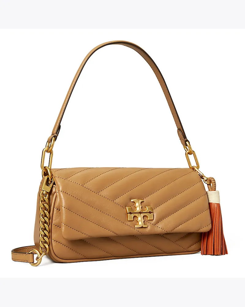 Tory Burch Kleine Kira Schultertasche Mit Chevron-Steppung, Quaste Und Umschlag 