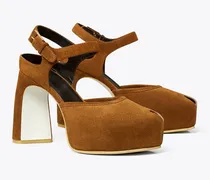 Damen Peeptoe-Sandale mit Plateausohle