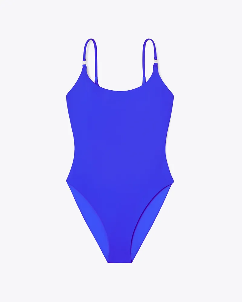 Tory Burch Damen Solid Swimsuit Bright