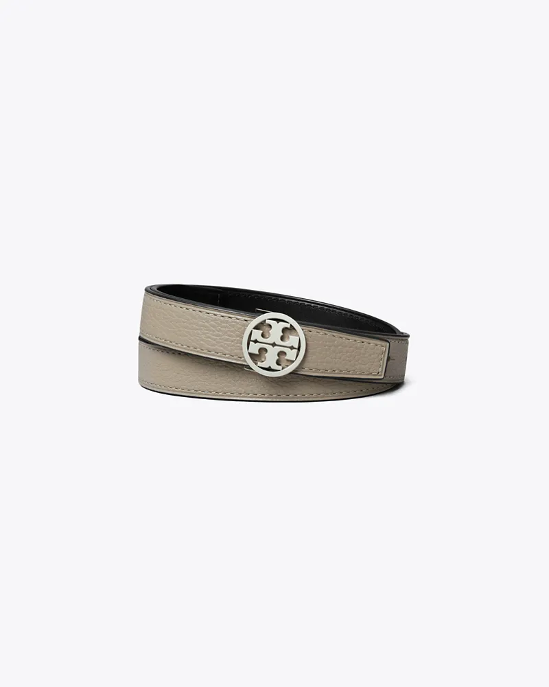Tory Burch 2,5 cm breiter Miller Wendegürtel Gray