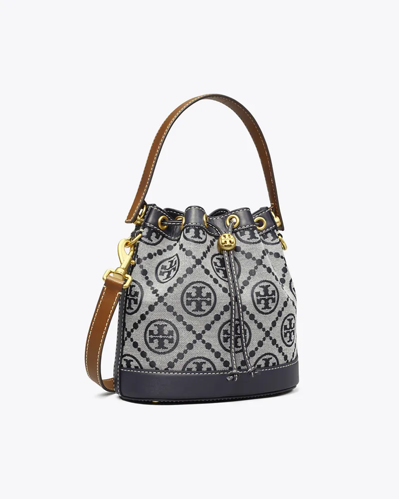 Tory Burch Damen Beuteltasche aus Jacquard mit T-Monogramm in Blau Tory