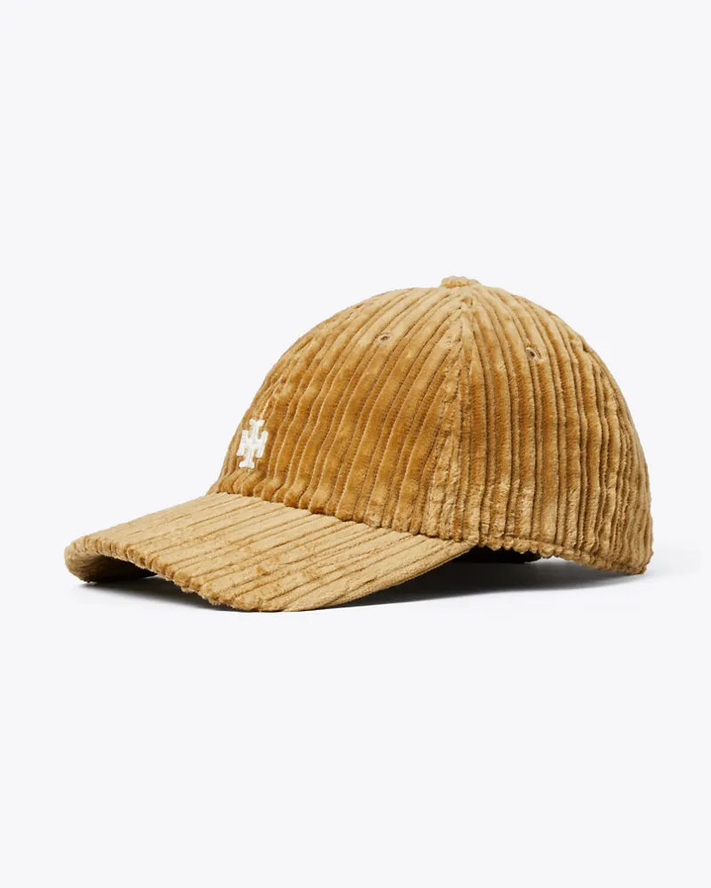Tory Burch Baseballmütze aus Kordsamt Cornmeal
