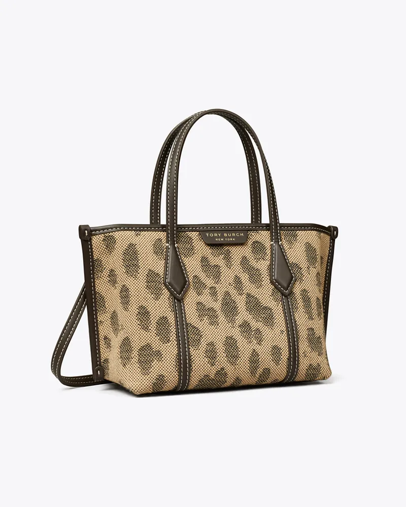 Tory Burch Damen Mini Perry Tote Bag aus Canvas Cheetah