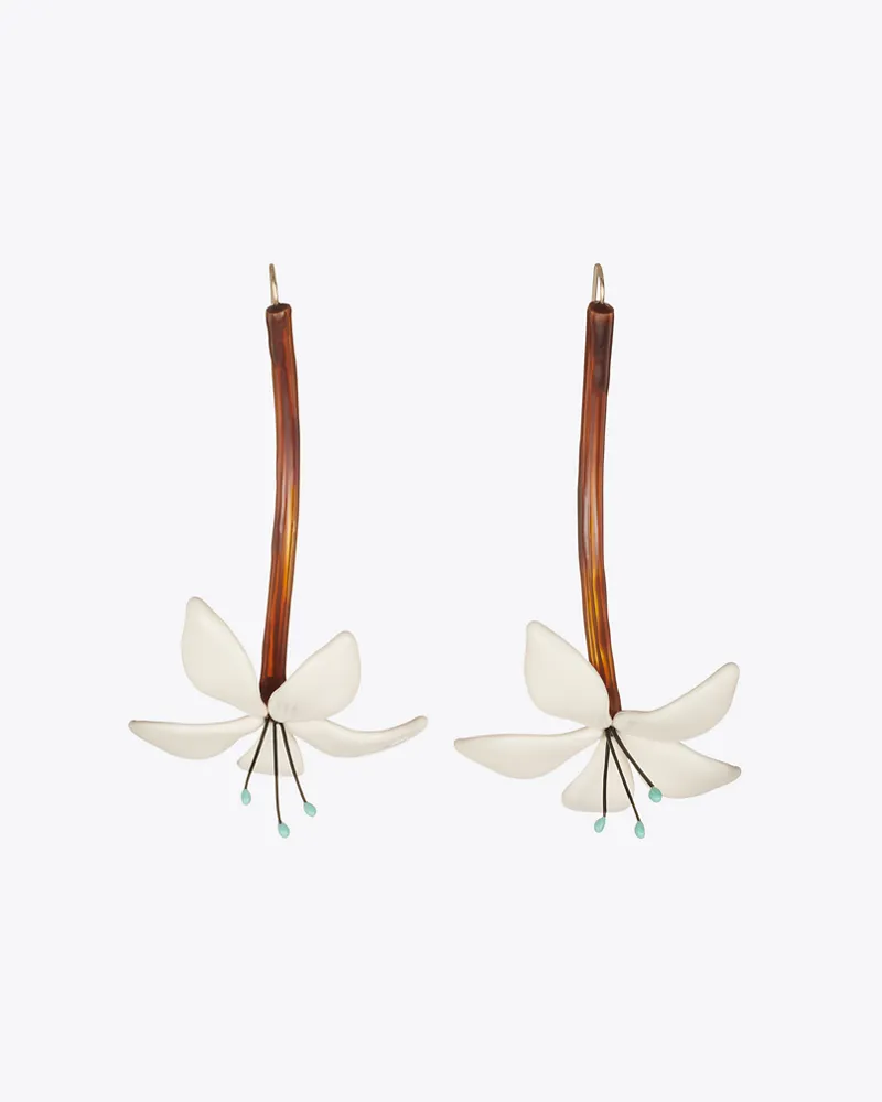 Tory Burch Damen Flower Earrings Tortoise