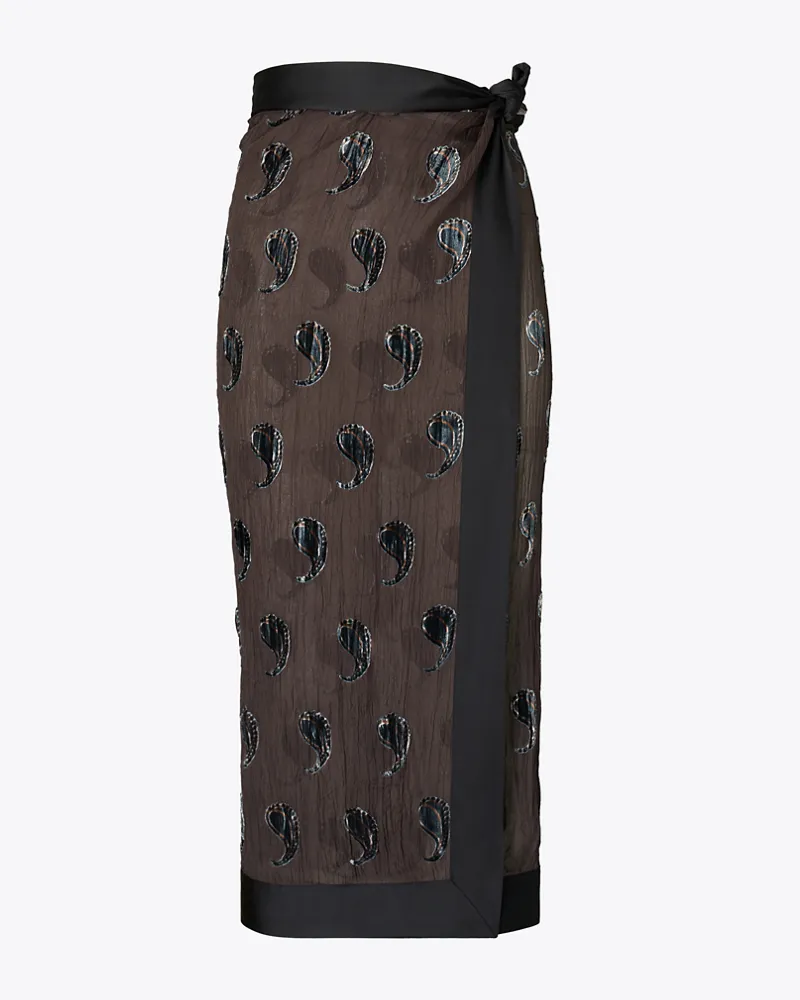 Tory Burch Damen Silk Pareo Brown