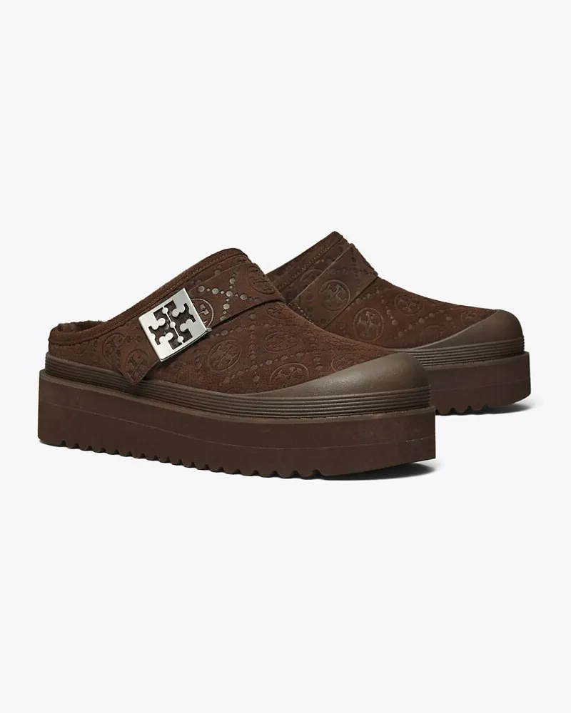 Tory Burch Damen Mellow Plateau-Pantolette Dark