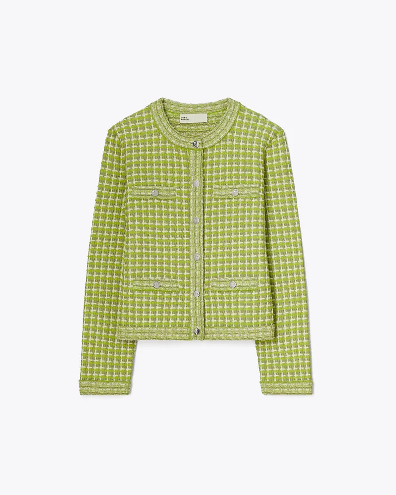 Tory Burch Damen Kendra Cardigan aus Jacquard Dark