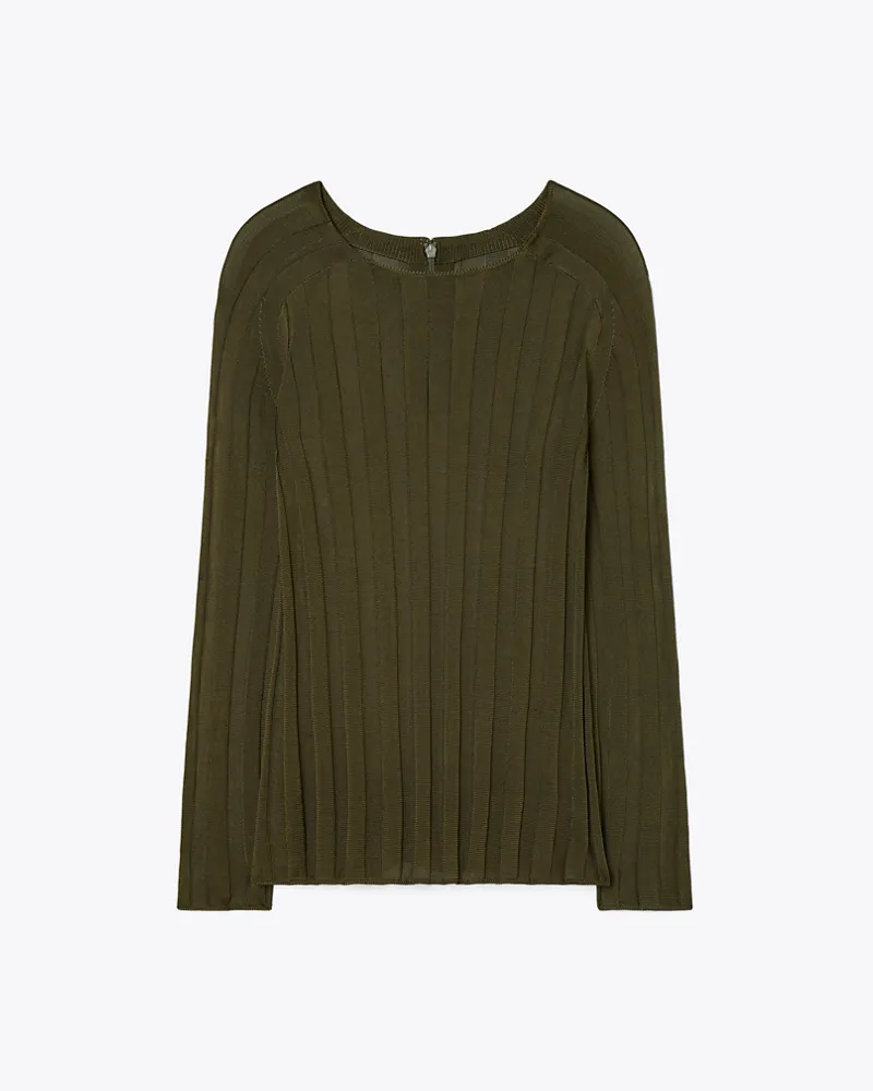 Tory Burch Damen Pullover aus Viskose Olive
