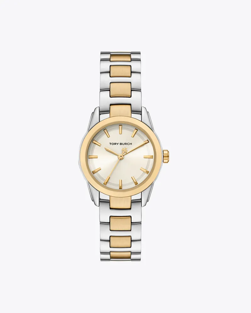 Tory Burch Damen Small Miller Watch Ivory