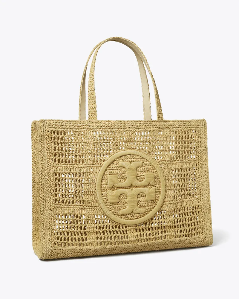 Tory Burch Damen Große, handgehäkelte Ella Tote Bag Natural