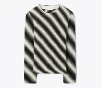 Damen Gestreifter Wollpullover