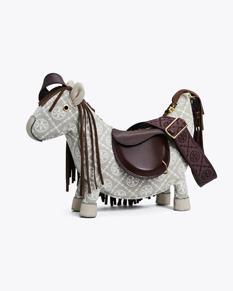 Tory Burch Damen Horse Mini Bag Gray