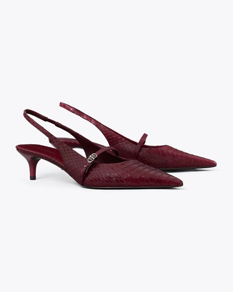 Tory Burch Double T Buckle Mary Jane Slingback Dark
