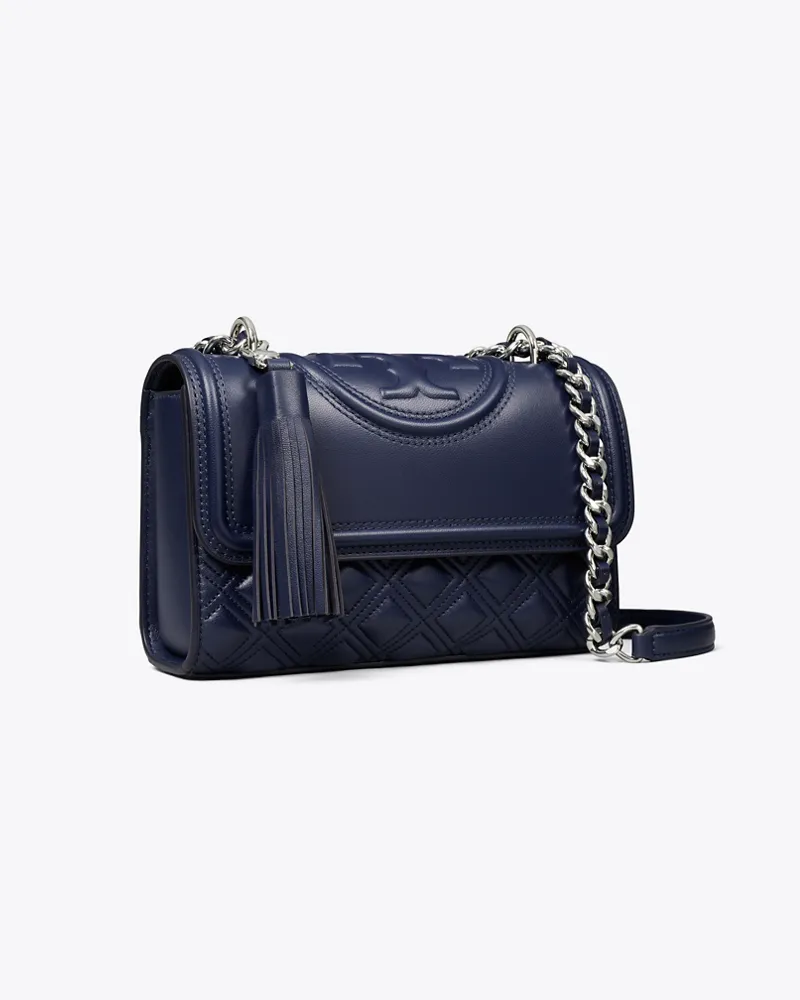 Tory Burch Damen Kleine, wandelbare Fleming Schultertasche Royal
