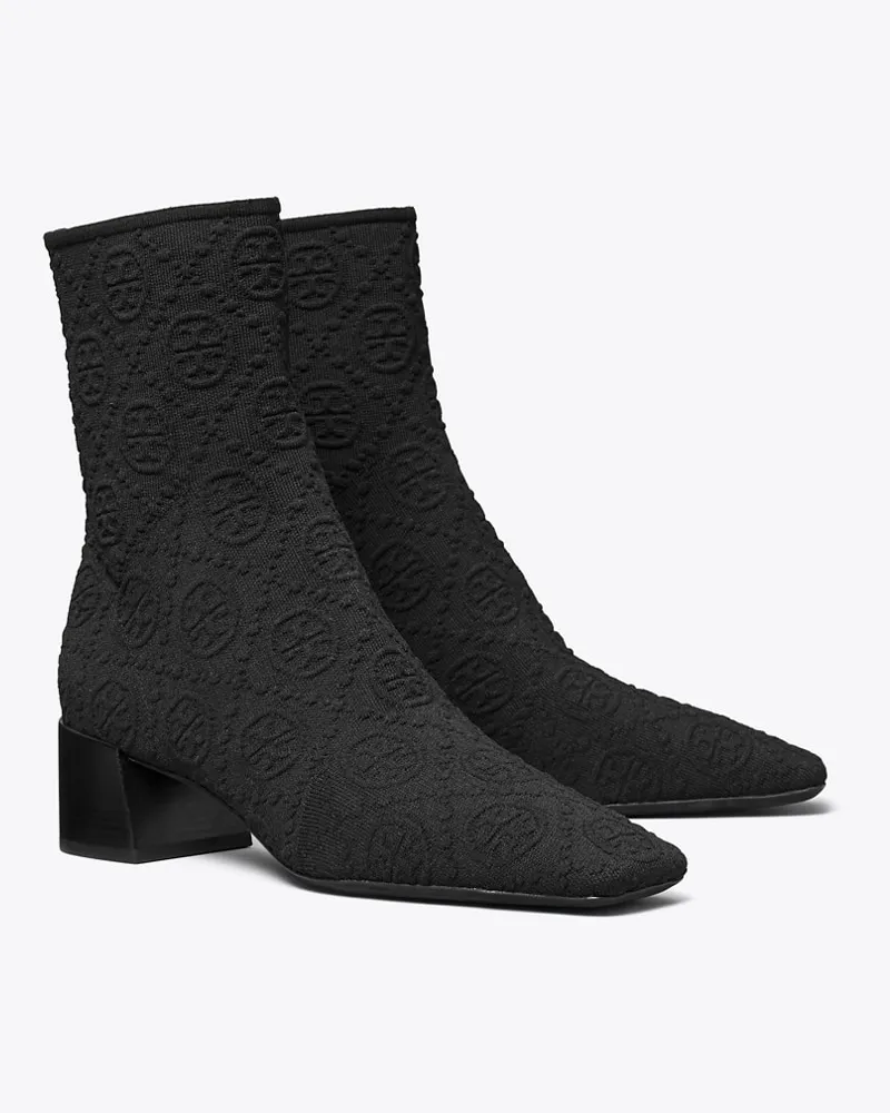 Tory Burch Damen Stiefelette mit T-Monogramm und Stretch Perfect