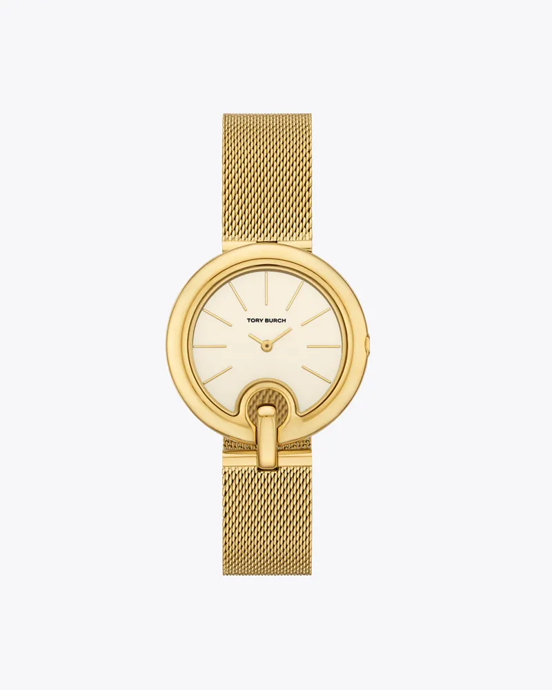 Tory Burch Damen Armbanduhr mit Piercing-Detail Ivory