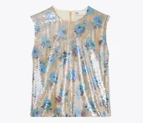 Damen Shell-Top mit Pailletten