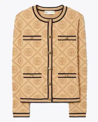 Tory Burch Kendra Embossed Cardigan Camel