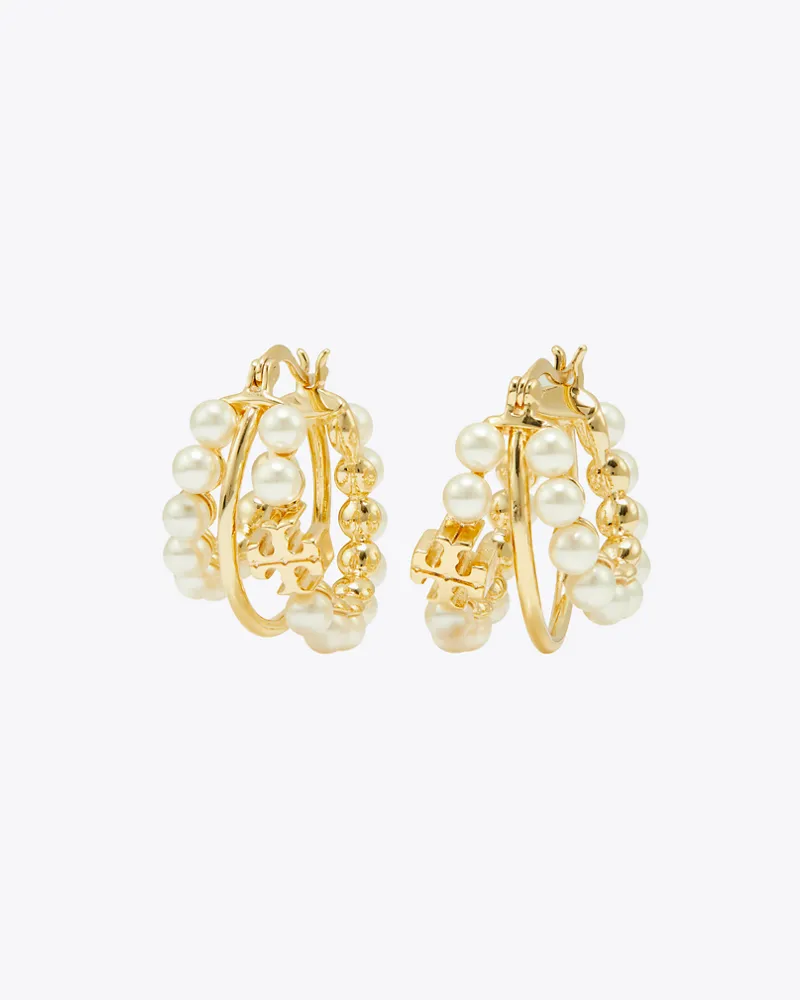 Tory Burch Damen Moondance Multi-Hoop Pearl Earrings Tory