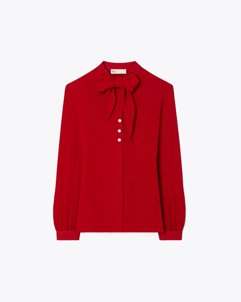 Tory Burch Damen Schluppenbluse aus Georgette Toucan