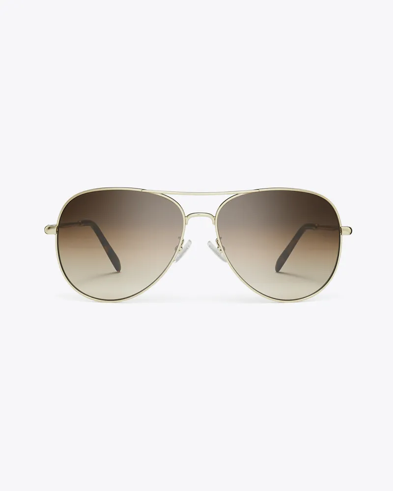 Tory Burch Damen Eleanor Pilot Sunglasses Shiny