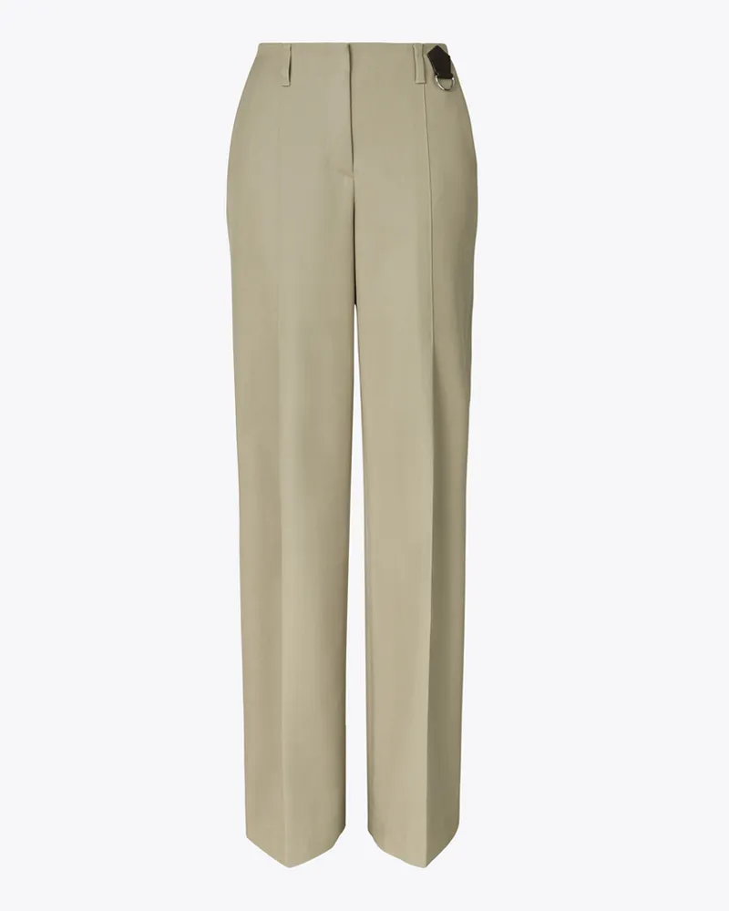 Tory Burch Damen Baumwollhose in Vintage-Optik Taupe