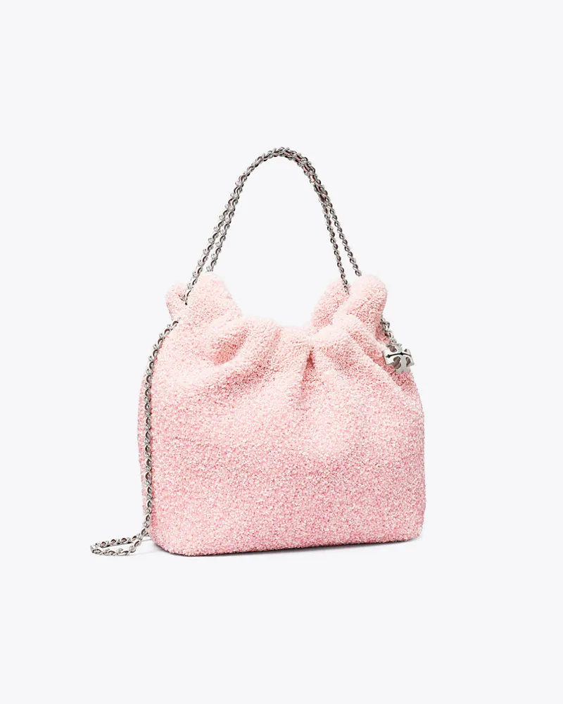 Tory Burch Damen x BonBon Mini Fleming Hobo Bag mit Verzierung Sugared