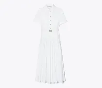 Damen Popeline-Hemdkleid mit Falten