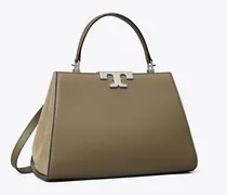 Damen Eleanor Henkeltasche aus Strukturleder in Braun