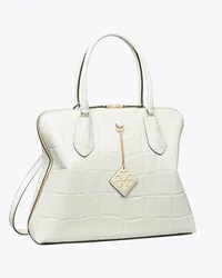 Tory Burch Embossed Swing Satchel Optic