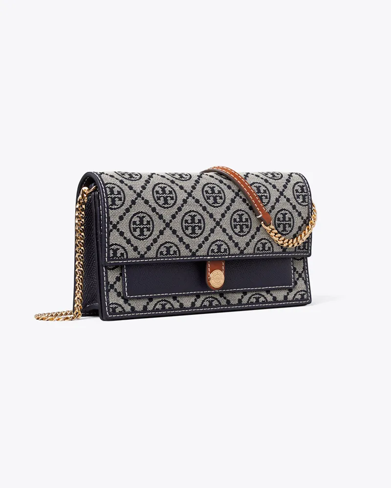 Tory Burch Geldbörse mit T-Monogramm und Kette Tory