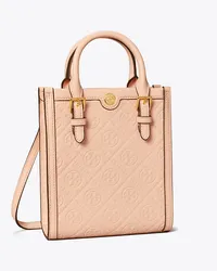 Tory Burch T Monogram Leather Mini Tote Blush