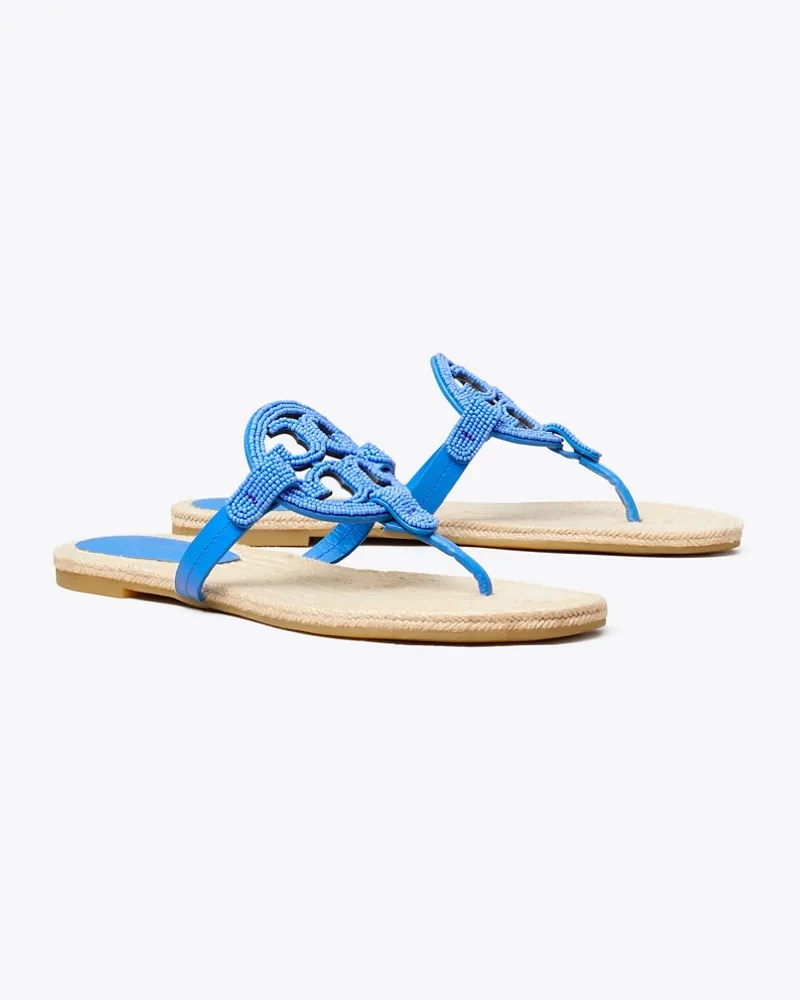 Tory Burch Damen Miller Espadrille mit Perlen Deep