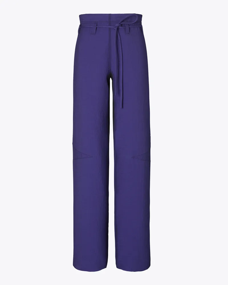 Tory Burch Damen Baumwollhose mit weitem Beinschnitt Ballpoint