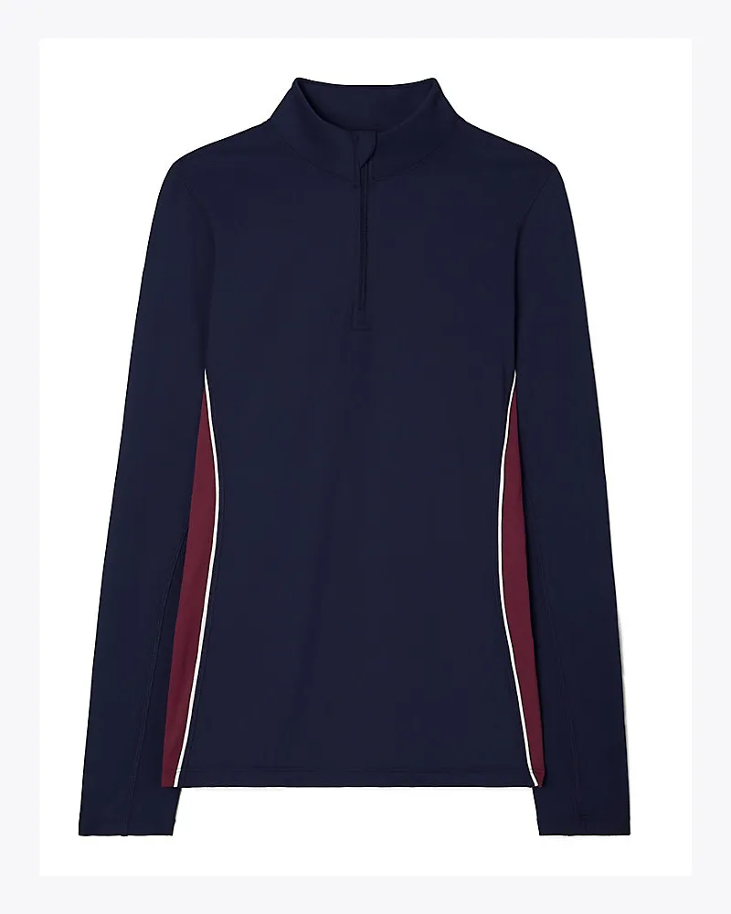 Tory Sport Pullover Mit Kontrastierenden Paspeln Und Halblangem Reißverschluss Tory