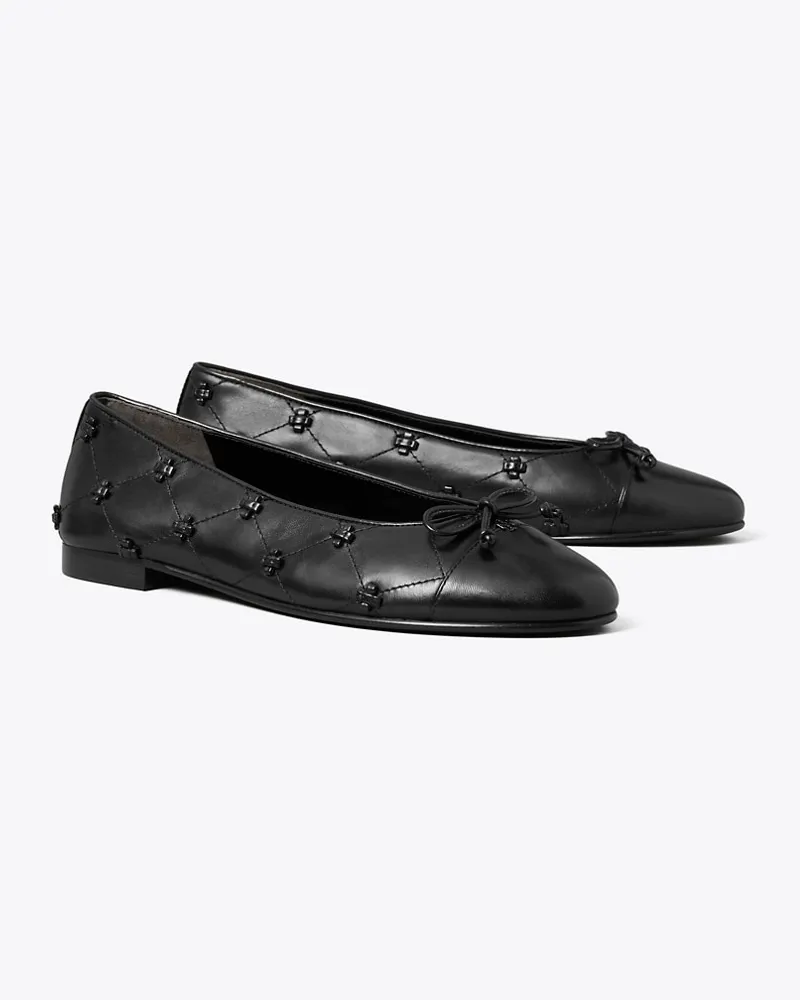 Tory Burch Bunny Knot Ballerina mit Zehenkappe Perfect