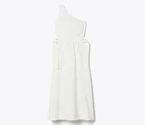 Damen Einschultriges Baumwollkleid mit Gürtel