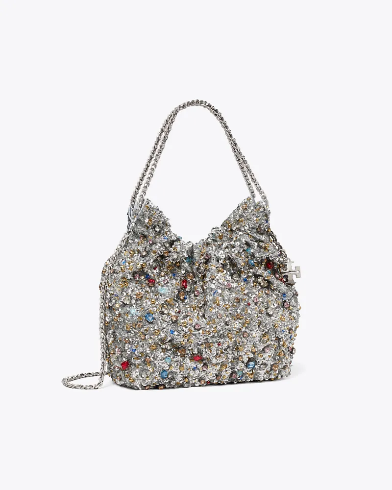 Tory Burch Verzierte Mini Fleming Hobo Bag Multi