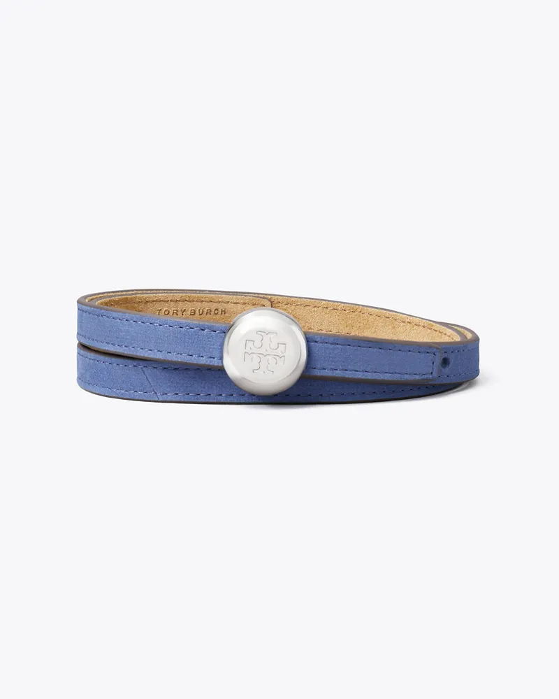 Tory Burch Damen Romy Reversible Suede Belt Stone