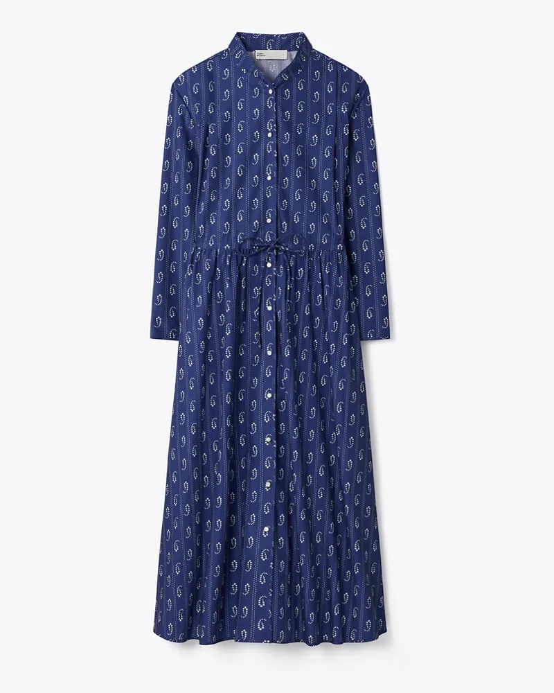 Tory Burch Damen Baumwollhemdkleid Blue