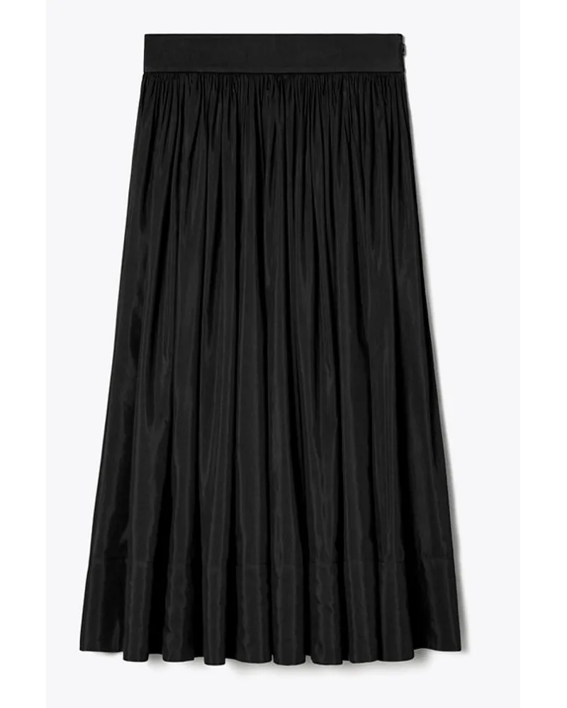 Tory Burch Cotton Silk Mid-Length Skirt Black