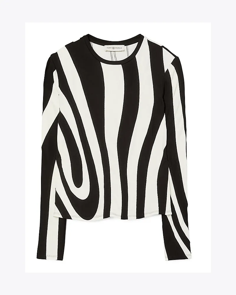 Tory Burch Langärmliges Jerseytop Black