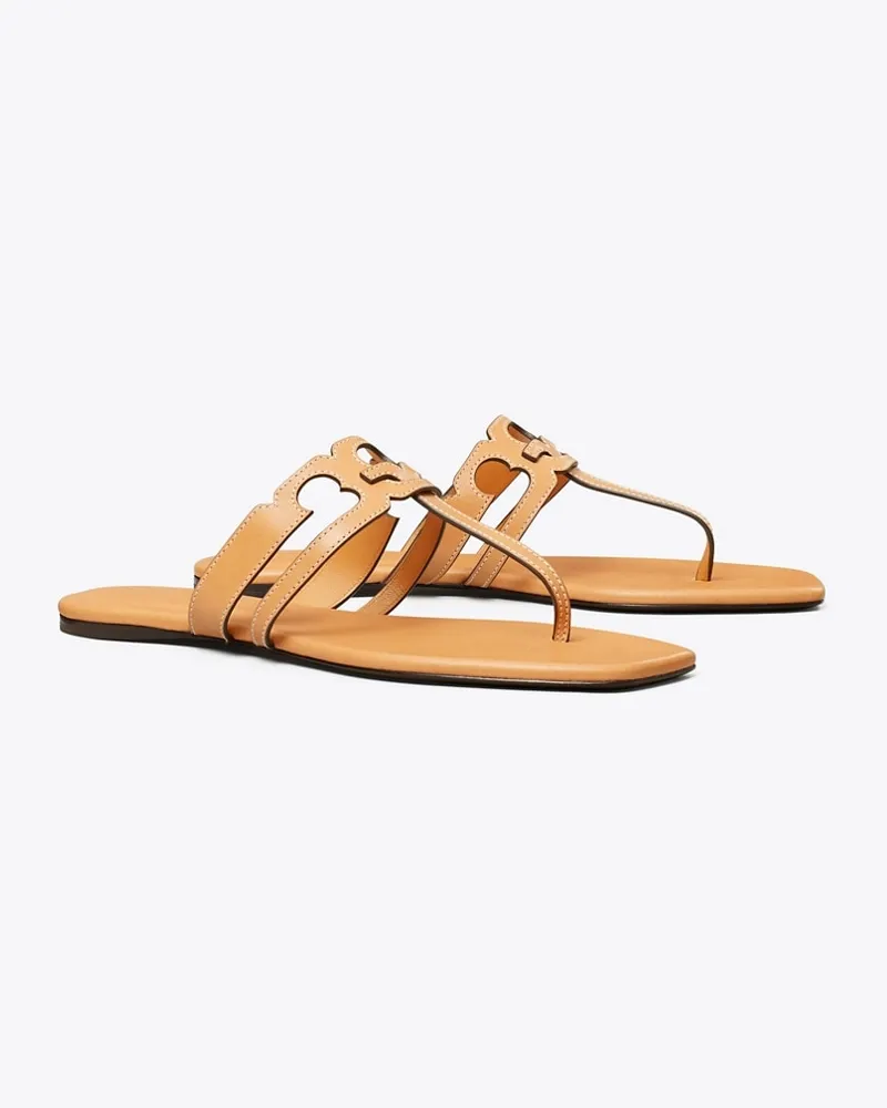 Tory Burch Damen Ines Sandale mit T-Riemen Camello