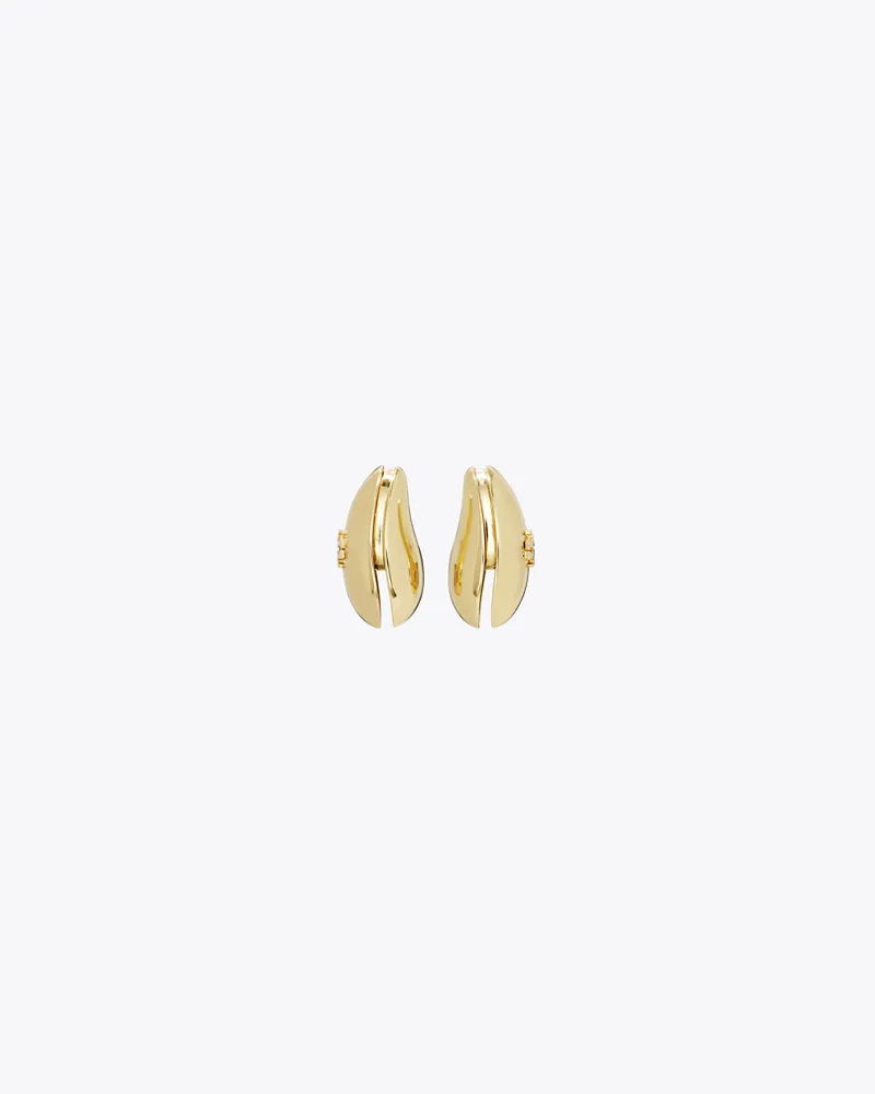 Tory Burch Damen Kleiner Wave Ohrring Light