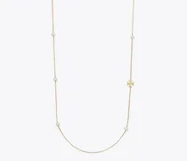 Damen Lange Moondance Halskette mit Perlen