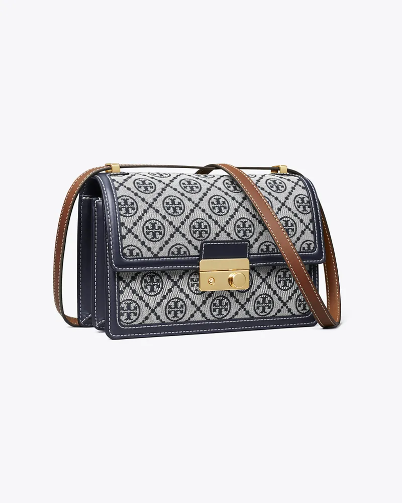 Tory Burch Damen Schultertasche mit T-Monogramm Tory